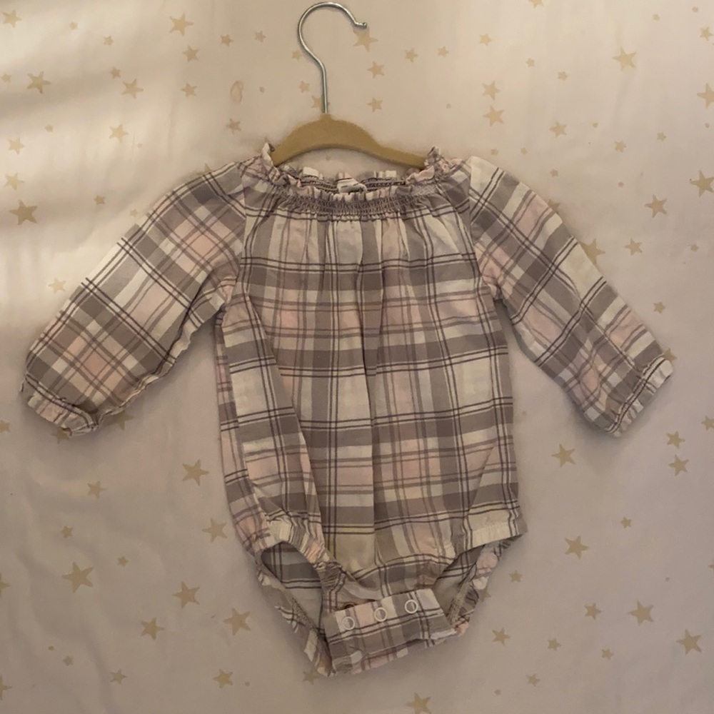 CARTERS plaid onesie bodysuit